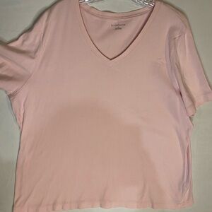 Liz Claiborne Light Pink Short Sleeve Top